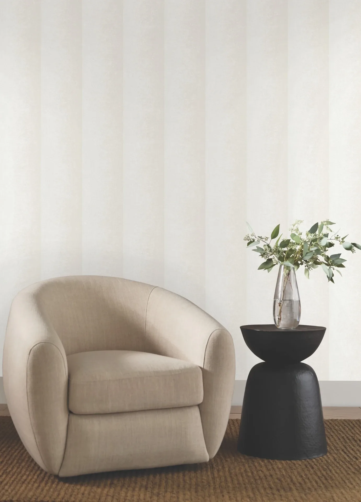York Designer Series Particle Pearl Stripe Wallpaper | Wallpaper Twins York Designer Series Particle Pearl Stripe Wallpaper - SKU NT6165