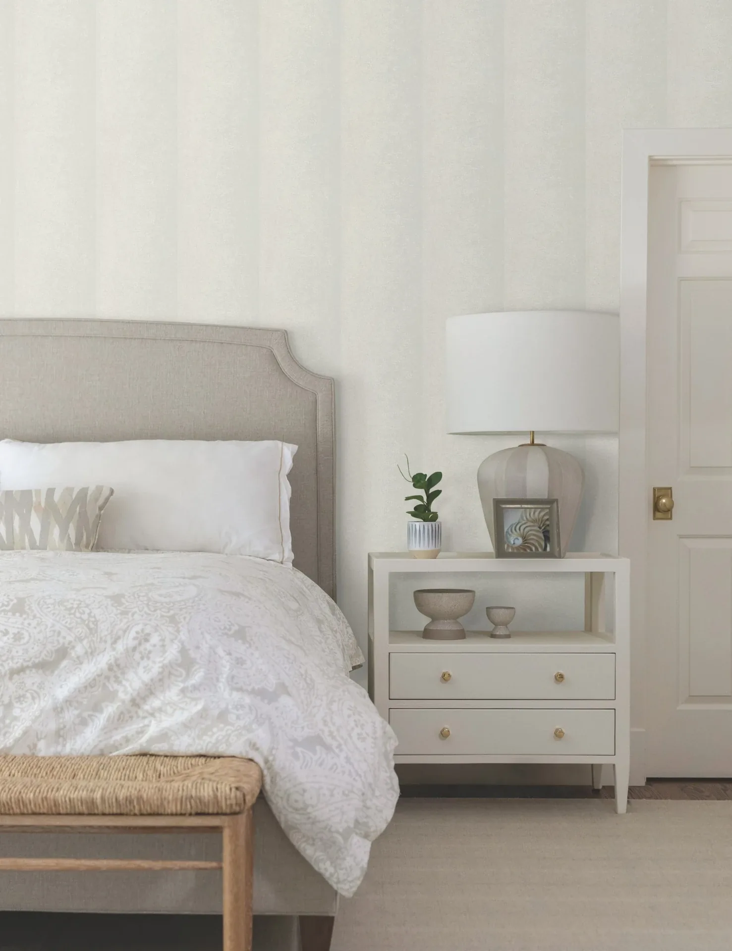 York Designer Series Particle Taupe Stripe Wallpaper | Wallpaper Twins York Designer Series Particle Taupe Stripe Wallpaper - SKU NT6161