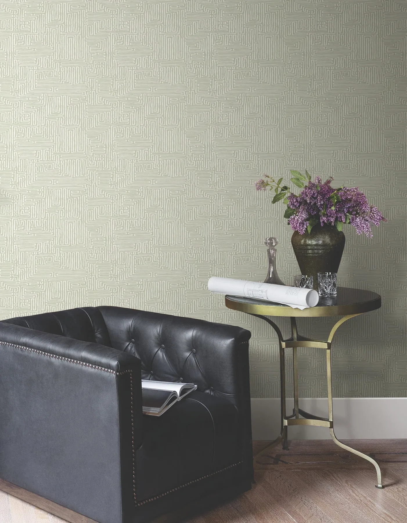 York Designer Series Passages Green Wallpaper - SKU MX9688