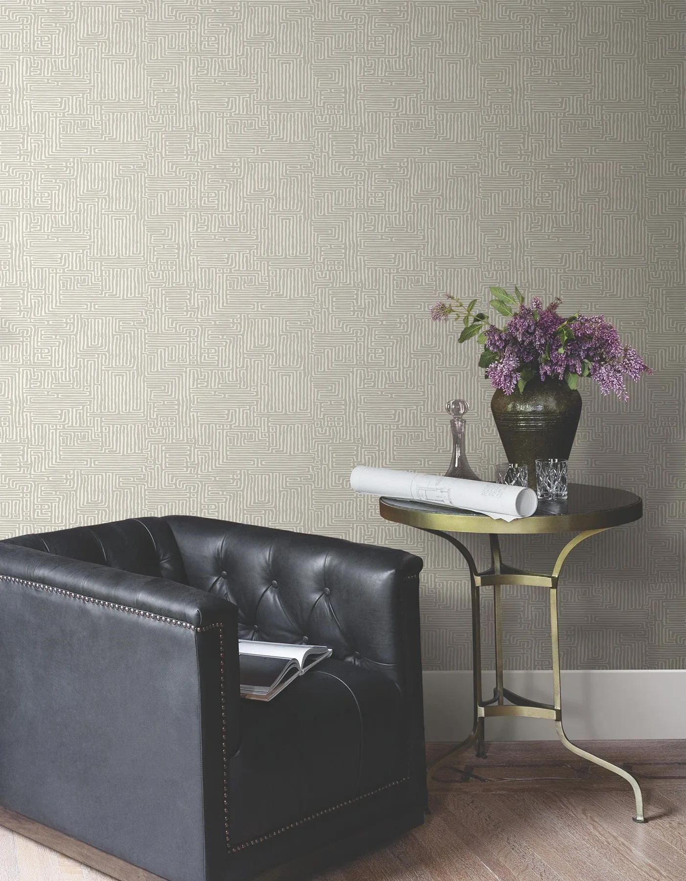 York Designer Series Passages Taupe Wallpaper | Wallpaper Twins York Designer Series Passages Taupe Wallpaper - SKU MX9685