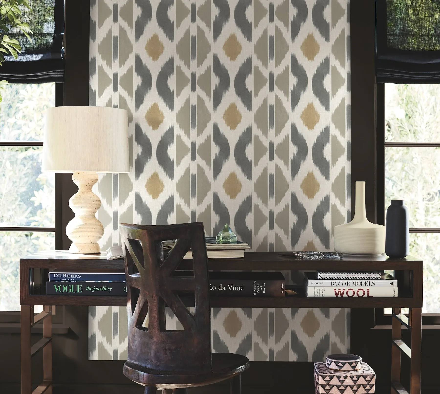 York Designer Series Patan Taupe Wallpaper | Wallpaper Twins York Designer Series Patan Taupe Wallpaper - SKU AB3095