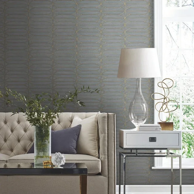 York Designer Series Pavilion Charcoal Peel & Stick Wallpaper | Wallpaper Twins York Designer Series Pavilion Charcoal Peel & Stick Wallpaper - SKU PSW1410RL