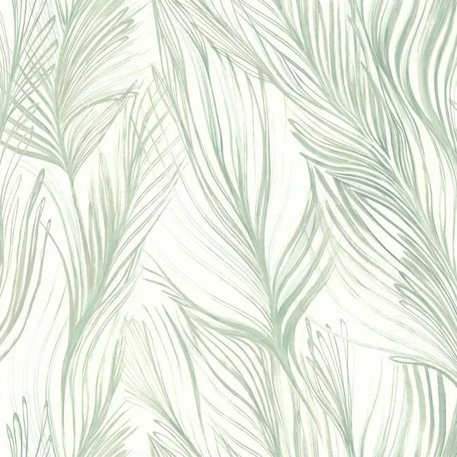 York Designer Series Peaceful Plume Light Blue Wallpaper - SKU NA0501