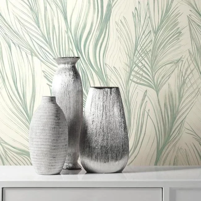York Designer Series Peaceful Plume Light Blue Wallpaper | Wallpaper Twins York Designer Series Peaceful Plume Light Blue Wallpaper - SKU NA0501