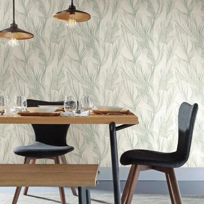 York Designer Series Peaceful Plume Light Blue Wallpaper | Wallpaper Twins York Designer Series Peaceful Plume Light Blue Wallpaper - SKU NA0501