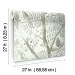 York Designer Series Peacock Block Print Off White Wallpaper - SKU BO6635