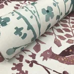 York Designer Series Peacock Block Print Purple Wallpaper - SKU BO6631