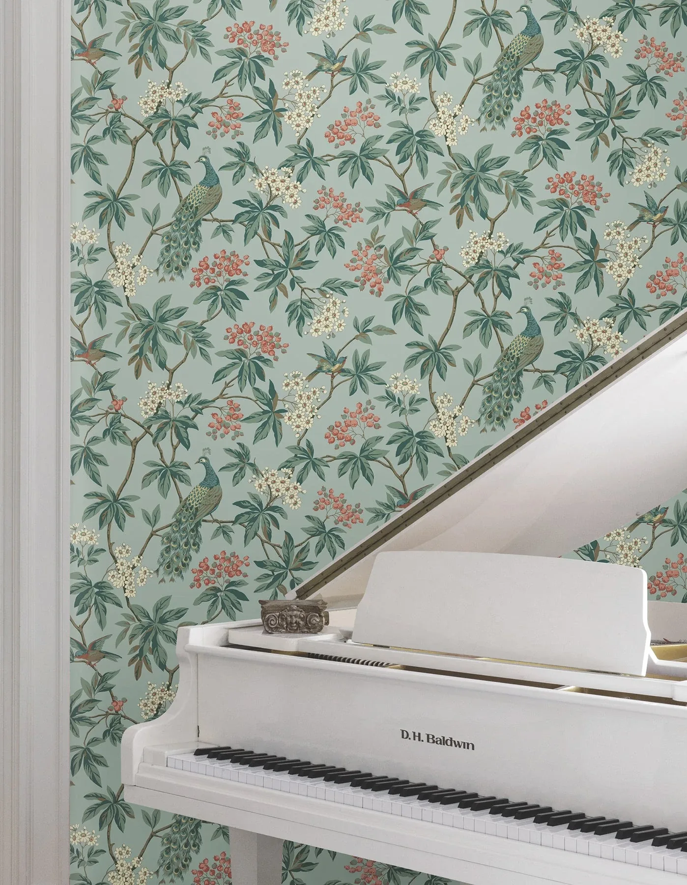 York Designer Series Peacock Estate Blue Wallpaper | Wallpaper Twins York Designer Series Peacock Estate Blue Wallpaper - SKU MX9663