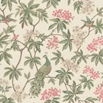 York Designer Series Peacock Estate Cream Wallpaper - SKU MX9665