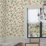 York Designer Series Peacock Estate Cream Wallpaper - SKU MX9665