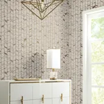York Designer Series Perfect Petals Beige & Gold Wallpaper - SKU OS4206