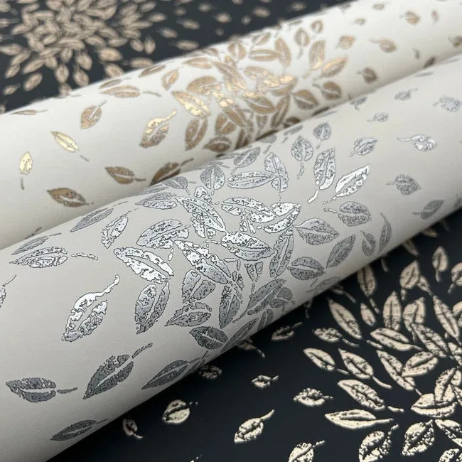 York Designer Series Petite Leaves Beige & Silver Wallpaper | Wallpaper Twins York Designer Series Petite Leaves Beige & Silver Wallpaper - SKU MD7105