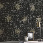 York Designer Series Petite Leaves Black & Gold Wallpaper | Wallpaper Twins York Designer Series Petite Leaves Black & Gold Wallpaper - SKU MD7102