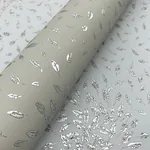 York Designer Series Petite Leaves Eucalyptus & Silver Wallpaper | Wallpaper Twins York Designer Series Petite Leaves Eucalyptus & Silver Wallpaper - SKU MD7104