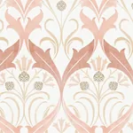 York Designer Series Pine Cone Ribbon Blush Wallpaper - SKU AC9175