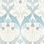 York Designer Series Pine Cone Ribbon Teal Wallpaper | Wallpaper Twins York Designer Series Pine Cone Ribbon Teal Wallpaper - SKU AC9171