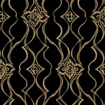 York Designer Series Pirouette Black & Gold Wallpaper | Wallpaper Twins York Designer Series Pirouette Black & Gold Wallpaper - SKU DF3371