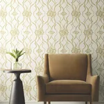 York Designer Series Pirouette White & Gold Wallpaper | Wallpaper Twins York Designer Series Pirouette White & Gold Wallpaper - SKU DF3372