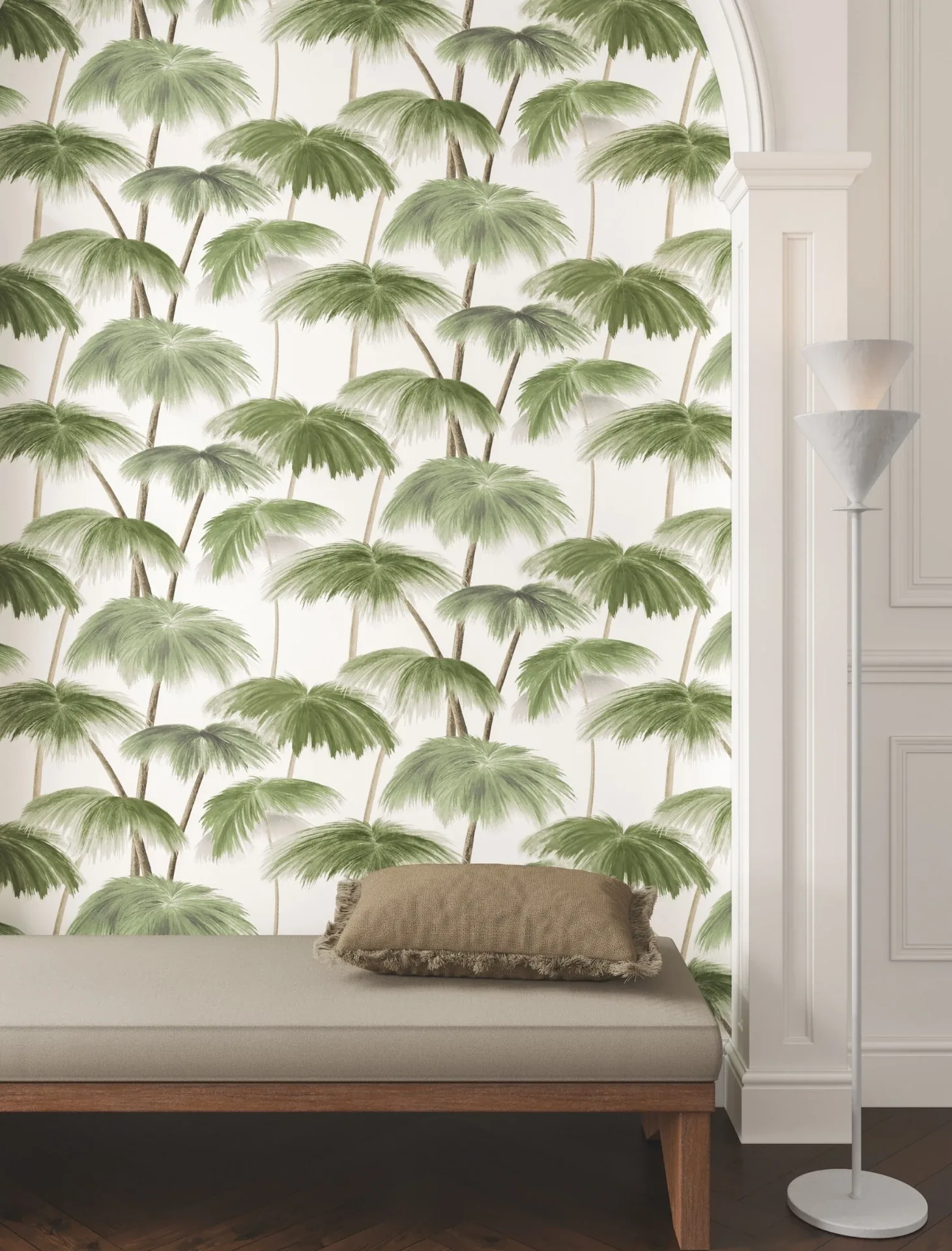 York Designer Series Plein Air Palms Green Wallpaper - SKU LM5431