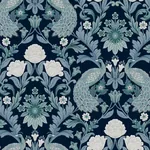 York Designer Series Plume Dynasty Navy Wallpaper | Wallpaper Twins York Designer Series Plume Dynasty Navy Wallpaper - SKU AC9103