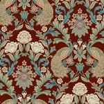 York Designer Series Plume Dynasty Red Metallic Wallpaper | Wallpaper Twins York Designer Series Plume Dynasty Red Metallic Wallpaper - SKU AC9106