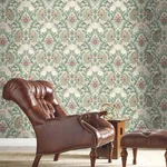 York Designer Series Plume Dynasty Taupe Wallpaper | Wallpaper Twins York Designer Series Plume Dynasty Taupe Wallpaper - SKU AC9104