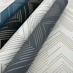 York Designer Series Polished Chevron Black & Gold Wallpaper | Wallpaper Twins York Designer Series Polished Chevron Black & Gold Wallpaper - SKU MD7221