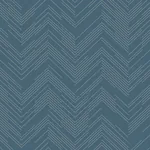 York Designer Series Polished Chevron Blue & Silver Wallpaper - SKU MD7224