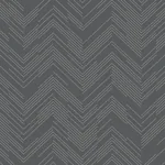 York Designer Series Polished Chevron Charcoal & Silver Wallpaper - SKU MD7226