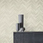 York Designer Series Polished Chevron Cream & Gold Wallpaper - SKU MD7225