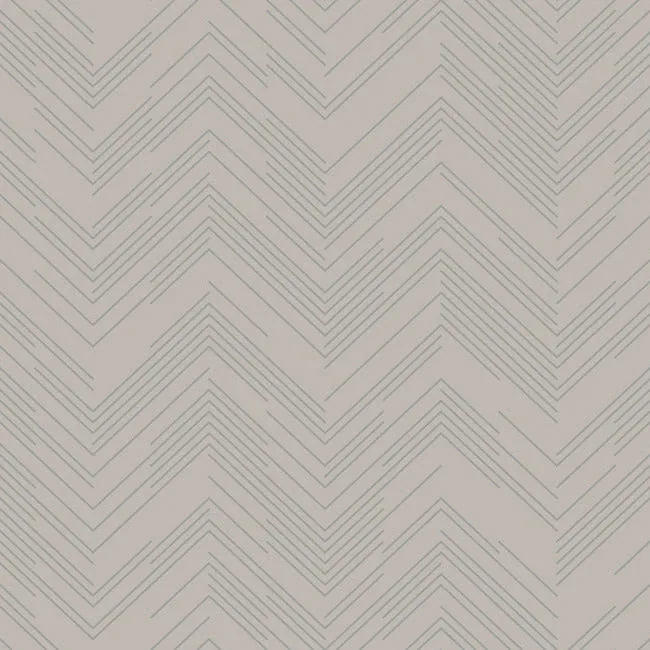 MD7227 | Polished Chevron Taupe & Silver Wallpaper