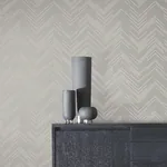York Designer Series Polished Chevron Taupe & Silver Wallpaper - SKU MD7227