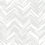 York Designer Series Polished Chevron White & Silver Wallpaper - SKU MD7223