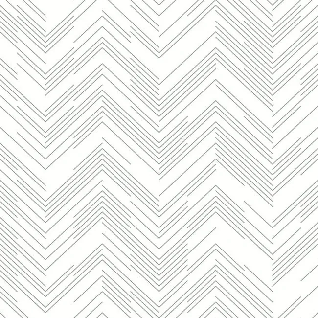 MD7223 | Polished Chevron White & Silver Wallpaper