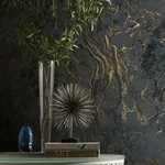 York Designer Series Polished Marble Black Wallpaper | Wallpaper Twins York Designer Series Polished Marble Black Wallpaper - SKU KT2224