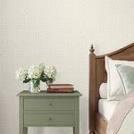 York Designer Series Priti Beige Floral Grid Wallpaper - SKU VP1333