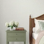 York Designer Series Priti Grey Floral Grid Wallpaper | Wallpaper Twins York Designer Series Priti Grey Floral Grid Wallpaper - SKU VP1334