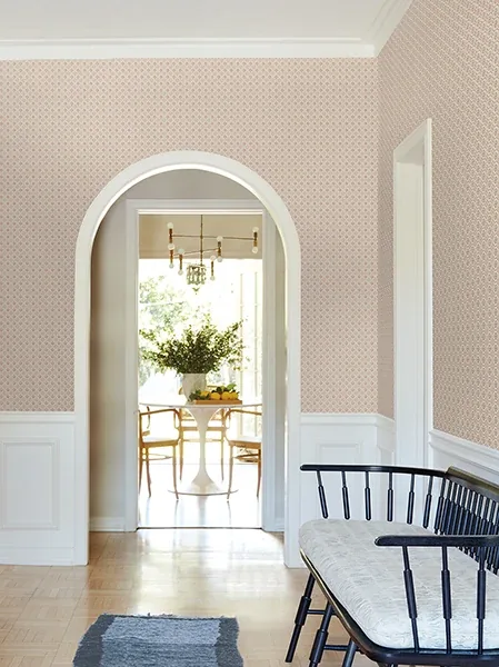 York Designer Series Priti Rose Floral Grid Wallpaper | Wallpaper Twins York Designer Series Priti Rose Floral Grid Wallpaper - SKU VP1335