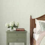 York Designer Series Priti Sage Floral Grid Wallpaper | Wallpaper Twins York Designer Series Priti Sage Floral Grid Wallpaper - SKU VP1332