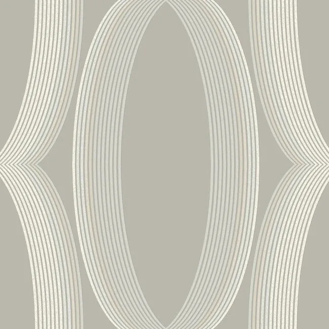 EV3983 | Progression Ogee Light Neutral Wallpaper