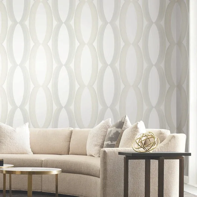 York Designer Series Progression Ogee White Wallpaper | Wallpaper Twins York Designer Series Progression Ogee White Wallpaper - SKU EV3981