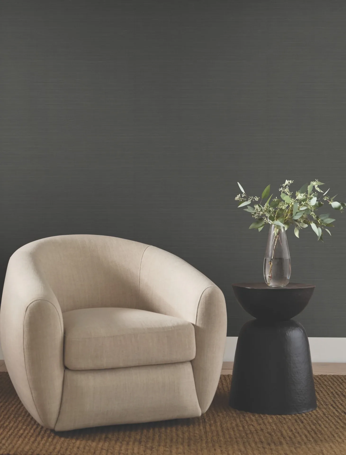 York Designer Series Quiet Vista Ebony Wallpaper - SKU NT6203N