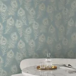 York Designer Series Regal Peacock Dark Teal Wallpaper - SKU EV3943