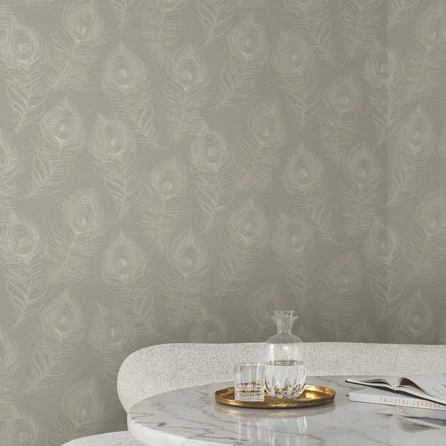 York Designer Series Regal Peacock Mink Wallpaper - SKU EV3941