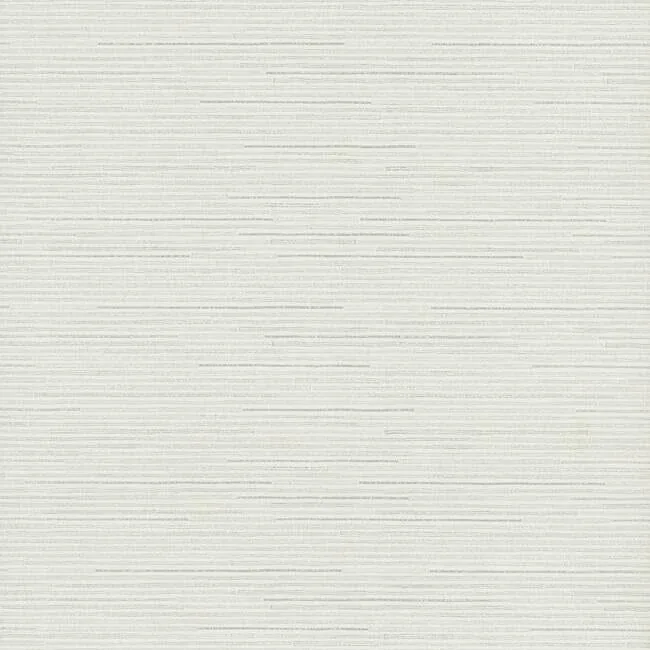 DD3833 | Ribbon Bamboo White & Silver Metallic Wallpaper