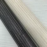 York Designer Series Ribbon Bamboo White & Silver Metallic Wallpaper - SKU DD3833