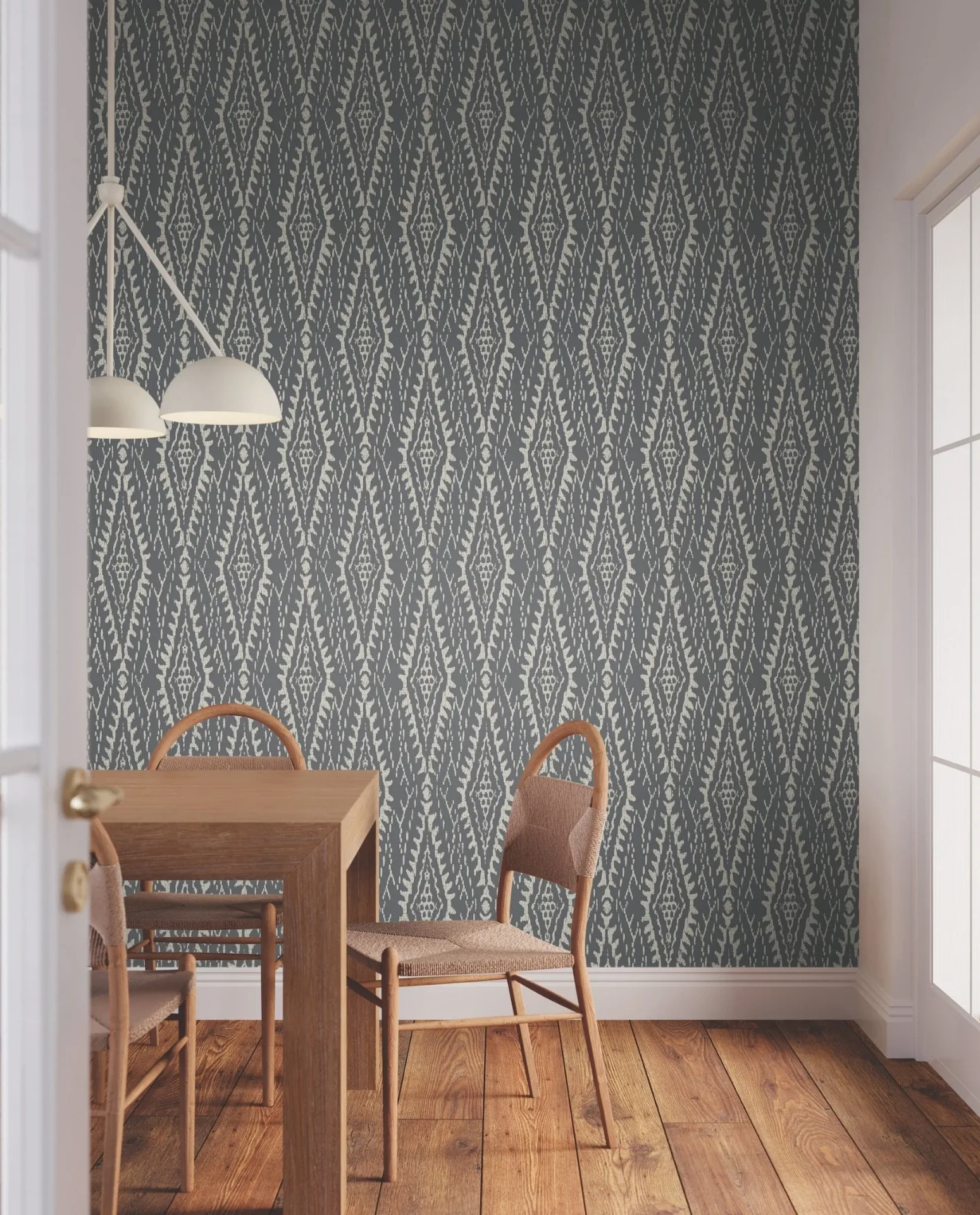 York Designer Series Rousseau Paperweave Charcoal Wallpaper - SKU LM5342