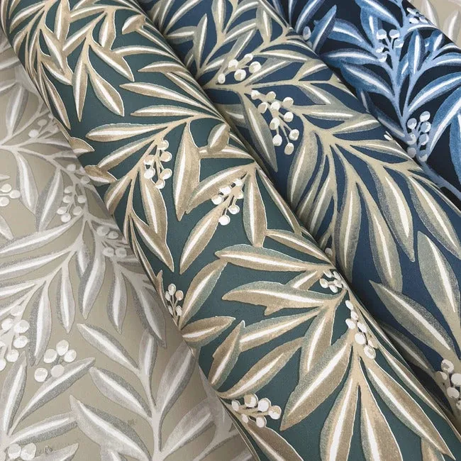 York Designer Series Rowan Navy Wallpaper - SKU AC9133