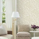 York Designer Series Rowen Beige Botanical Wallpaper - SKU VP1345