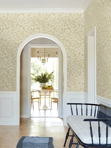 York Designer Series Rowen Honey Botanical Wallpaper - SKU VP1341